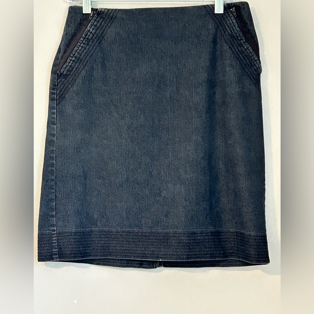 Apostrophe Stretch Denim Pencil Skirt Black Size 4